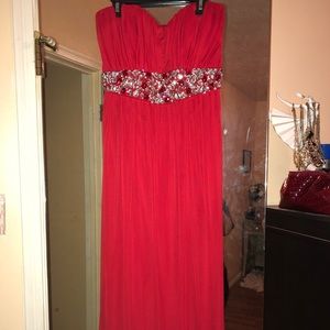 Long red formal dress